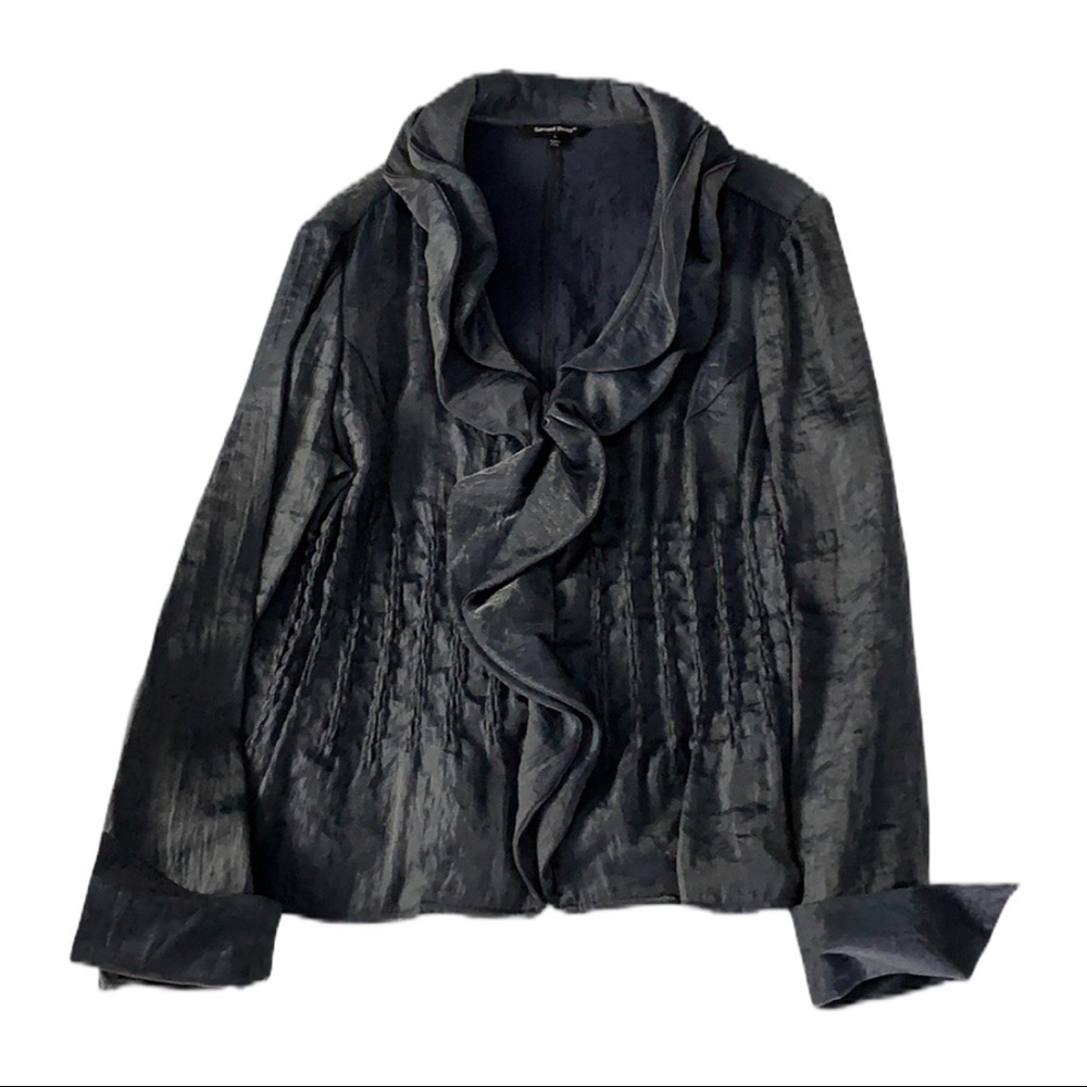 3/$35🌻 Samuel Dong Structured Gun Metal Blouse